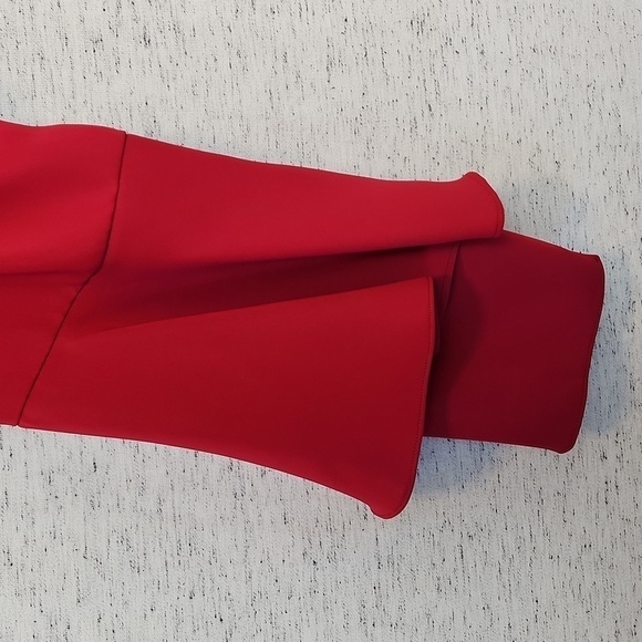 NWOT Red Flutter Sleeve Blouse - Picture 5 of 5